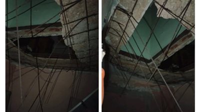 انهيار جزئي لعقار سكني في العمرانية وإخلاء السكان دون إصابات