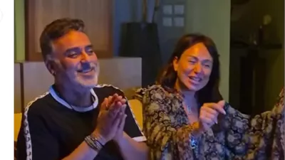 تامر حبيب وإنجي علي يخطفان الأنظار بالرقص على أنغام 