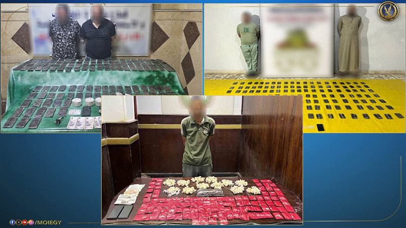 المتهمين والمضبوطات