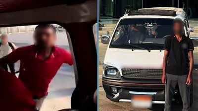 ضبط سائق ميكروباص هدد راكب بقطعة سيخ  حديد في الجيزة