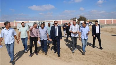 محافظ المنوفية يتفقد مشروع محطة معالجة صرف صحي كفر داود- الخطاطبة 