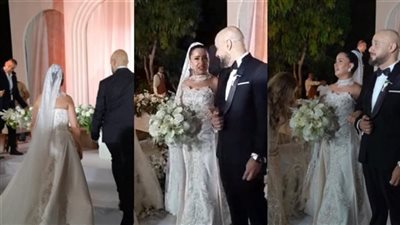 أول صور من حفل زفاف الروائي محمد صادق والكاتبة نورهان أبو بكر