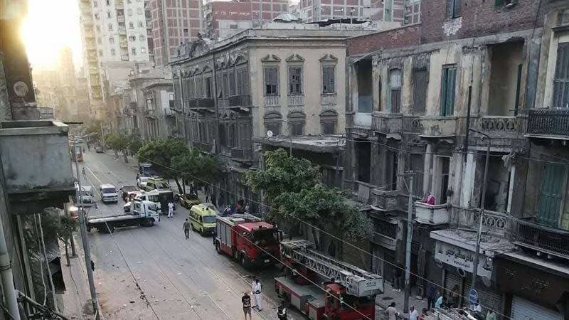 انهيار عقار الإسكندرية