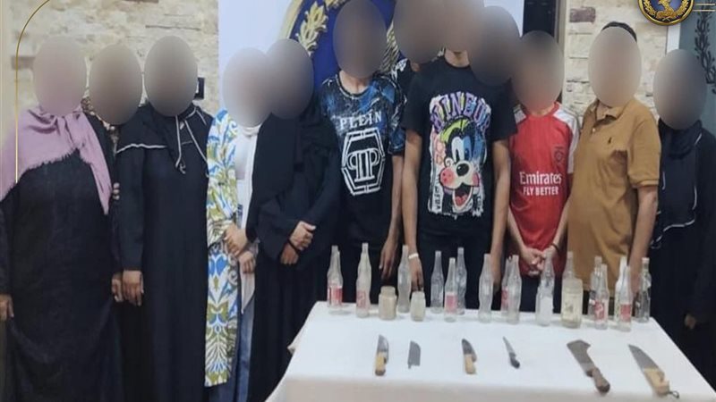 المتهمين والمضبوطات