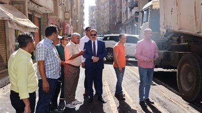 محافظ المنوفية يتفقد أعمال الرصف والتطوير بمتفرعات شارع مصطفى النجار