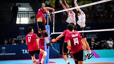 منتخب شباب الكرة الطائرة يختتم مشواره في بطولة العالم بالفوز على تونس