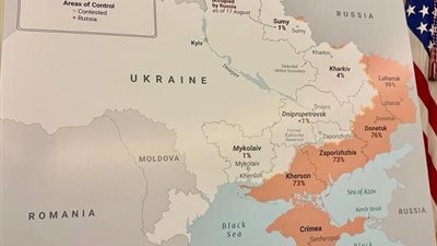 الخارجية الروسية: خريطة أوكرانيا في البيت الأبيض دليل على هزيمة كييف وحلفائها