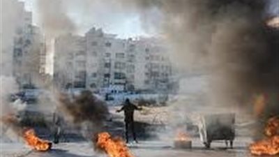 جنود الإحتلال الإسرائيلي يقتحمون مدينة رام الله في فلسطين