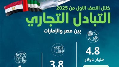 الإحصاء: قفزة في الصادرات المصرية للإمارات بالنصف الأول من 2025