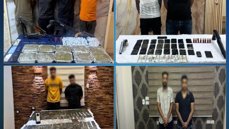 المتهمين والمضبوطات