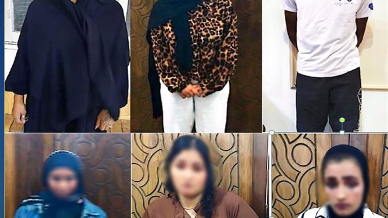 المتهمين والمضبوطات