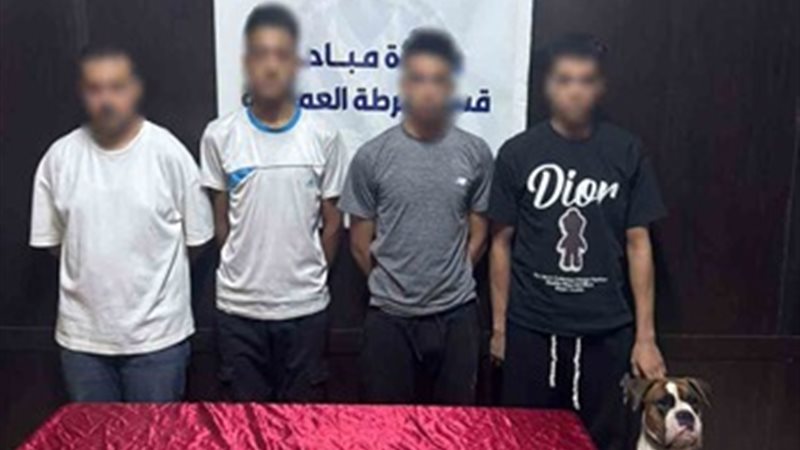 المتهمين والمضبوطات