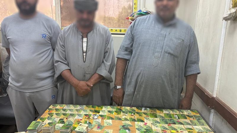 المتهمين والمضبوطات
