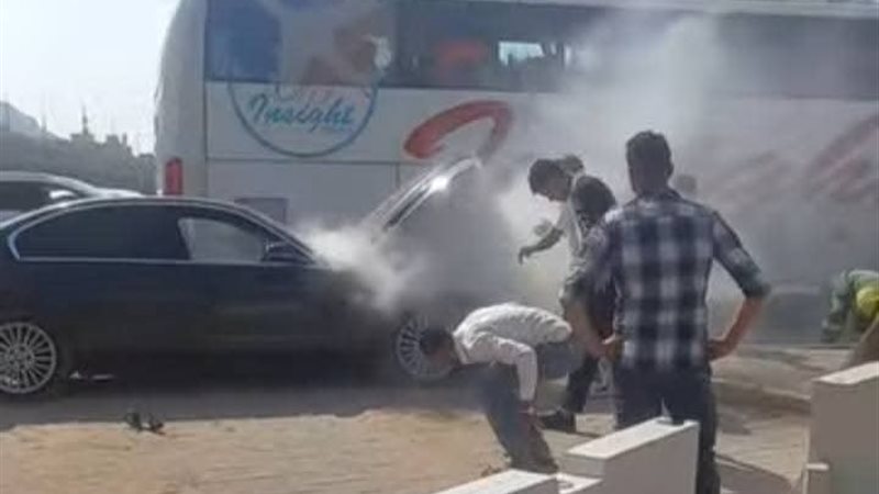 حريق سيارة شوبير