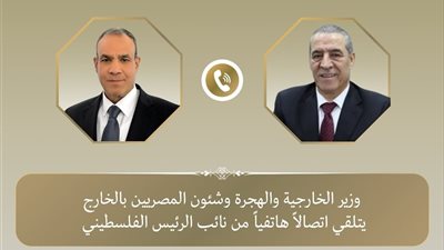 وزير الخارجية يبحث مع نائب الرئيس الفلسطيني جهود وقف الحرب في غزة