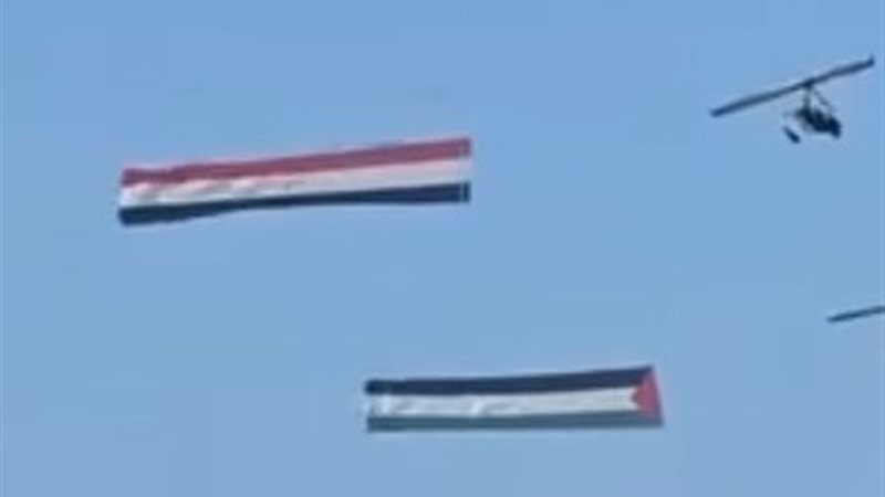 علم مصر وعلم فلسطين