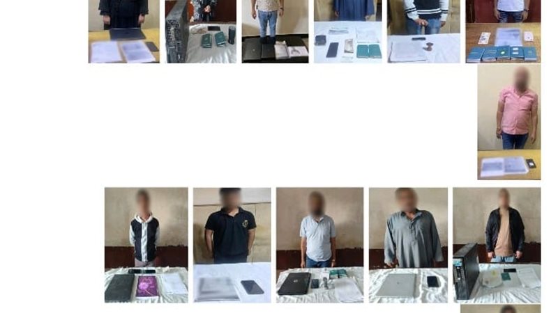 المتهمين والمضبوطات