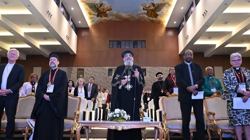 قداسة البابا أثناء