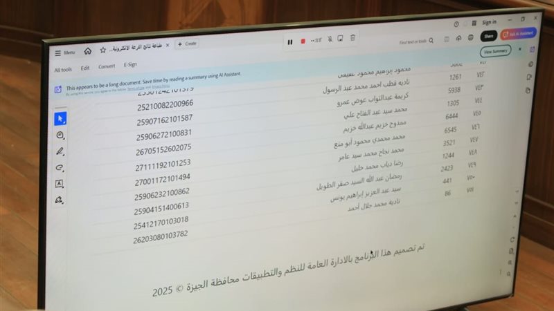 محافظ الجيزة أثناء
