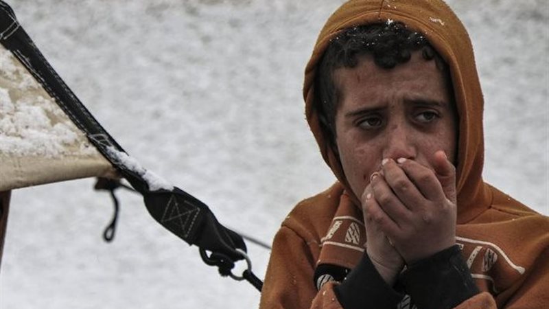 أحد أطفال النازحين