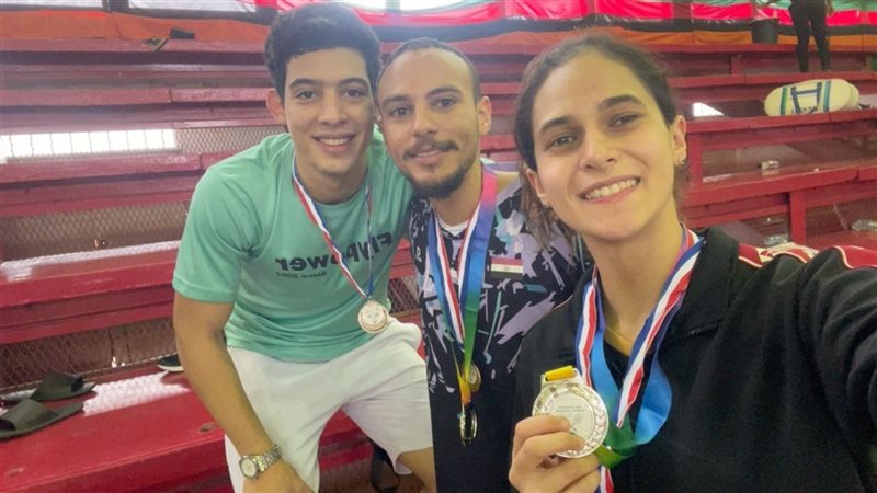 لاعبو منتخب مصر للريشة