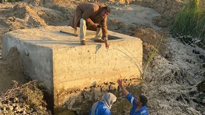 الانتهاء من أعمال اصلاح كسر مفاجئ شرق البحيرات بالقنطرة شرق 