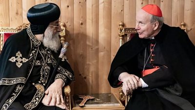 البابا تواضروس الثاني يستقبل رئيس أساقفة فيينا للكاثوليك 