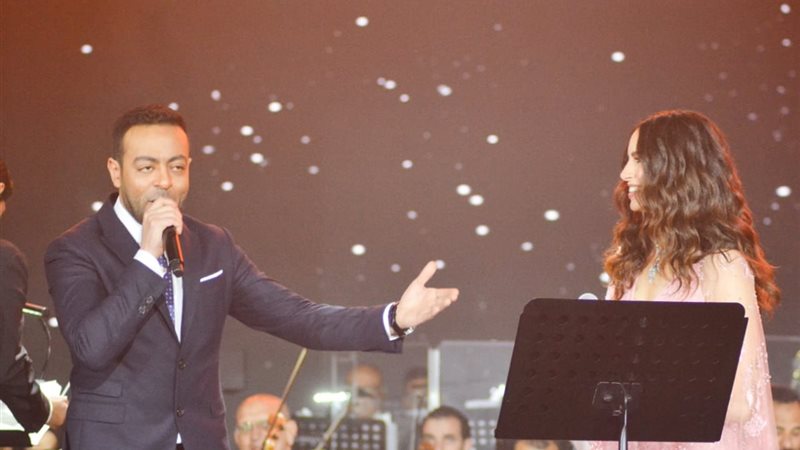 آمال ماهر وتامر عاشور