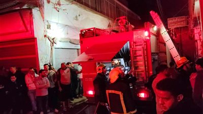 حريق كبير في معرض رأفت صيام بالمنصور واستنفار كامل لأجهزة الطوارئ