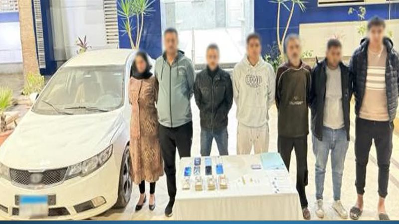 المتهمين والمضبوطات 