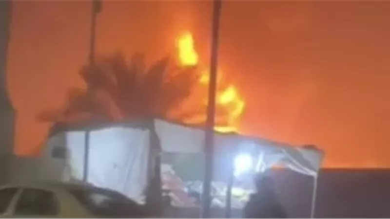 حريق سامراء العراق