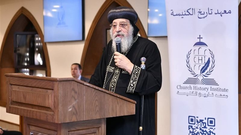 قداسة البابا أثناء