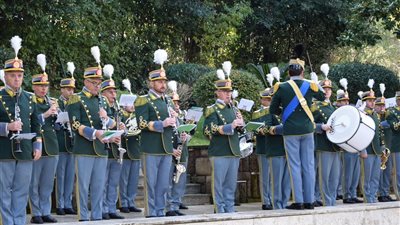 فرقة الحرس المالى الايطالي تعزف النشيد الجمهورى المصرى بالاكاديمية بروما