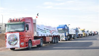 التموين تطلق القافلة رقم 15 من المساعدات الإغاثية إلى غزة