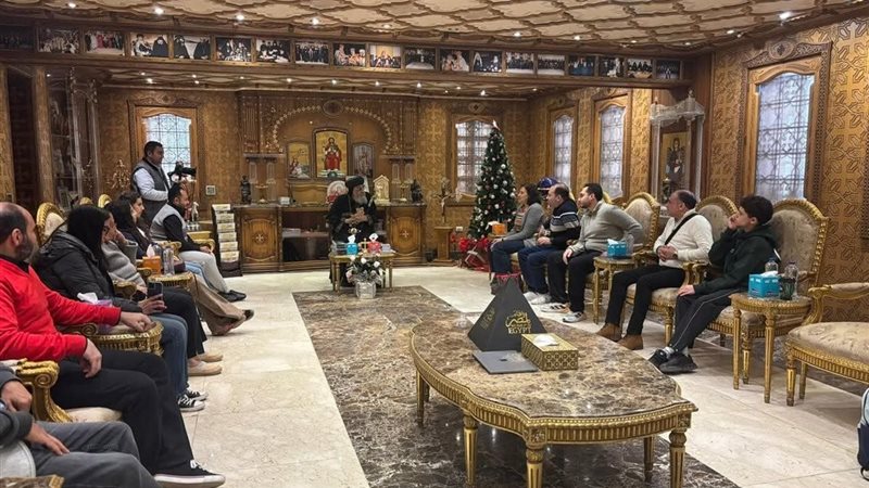  البابا أثناء استقباله