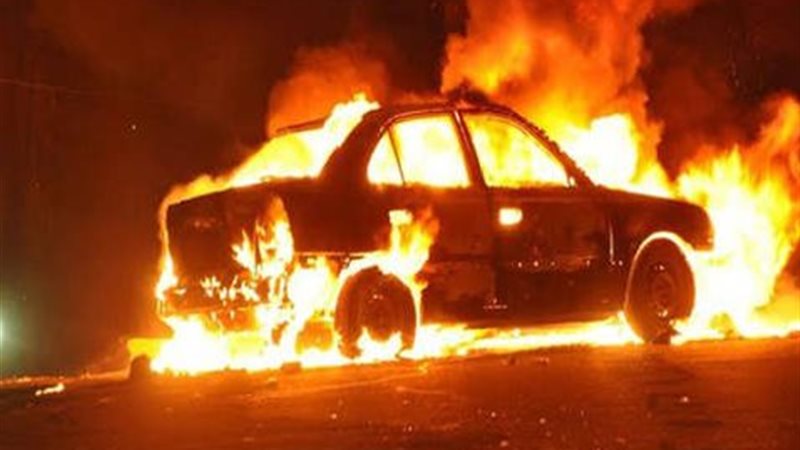 حريق سيارة