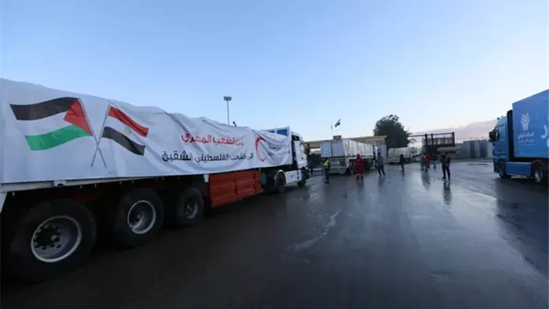 قوافل المساعدات المصرية