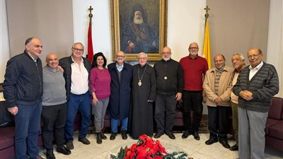 بطريرك الروم الكاثوليك يلتقي لجنة الجمعية الخيرية بمصر