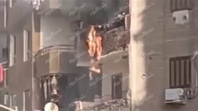 اندلاع حريق بشقة سكنية أمام الدفاع المدني بميدان الهلالي 