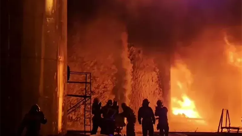 حريق في روسيا