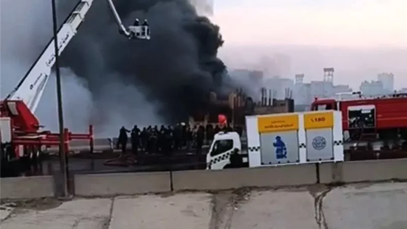 حريق الزرايب بمنشأة