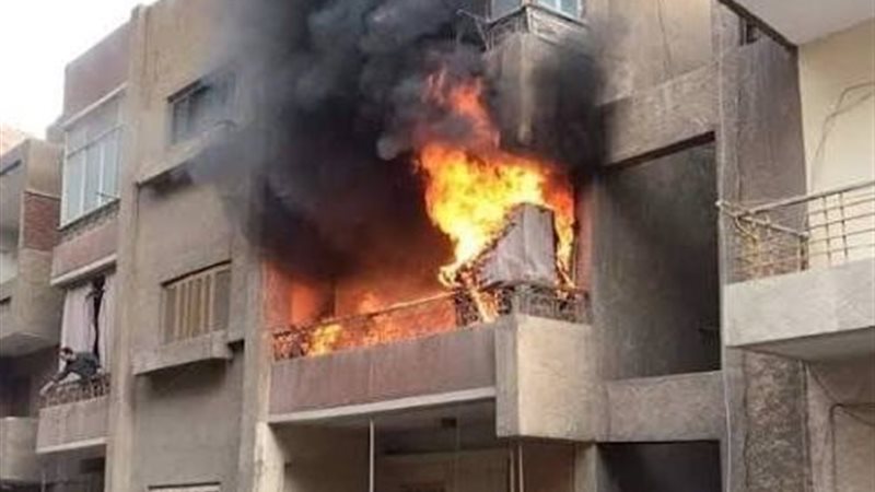 حريق داخل شقة بالوراق