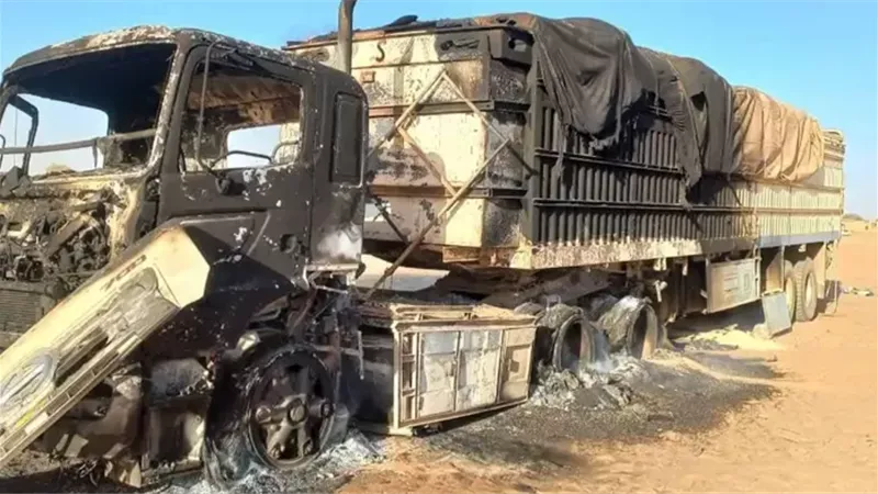 استهداف شاحنة مساعدات