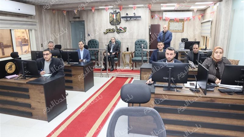 محافظ المنوفية اثناء