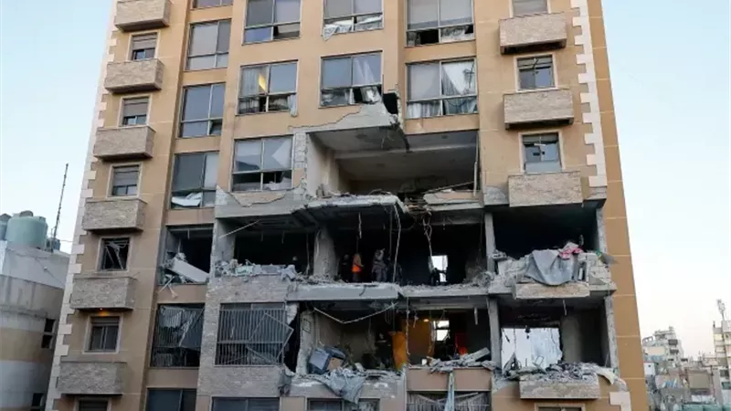 المبنى المستهدف