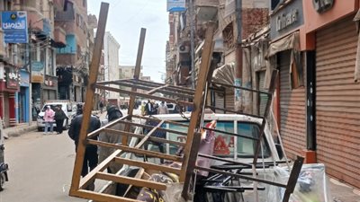 حملات علي مدار الساعة للتعامل الفوري مع كافة أشكال الإشغالات والتعديات بالشوارع والميادين بالمنوفية