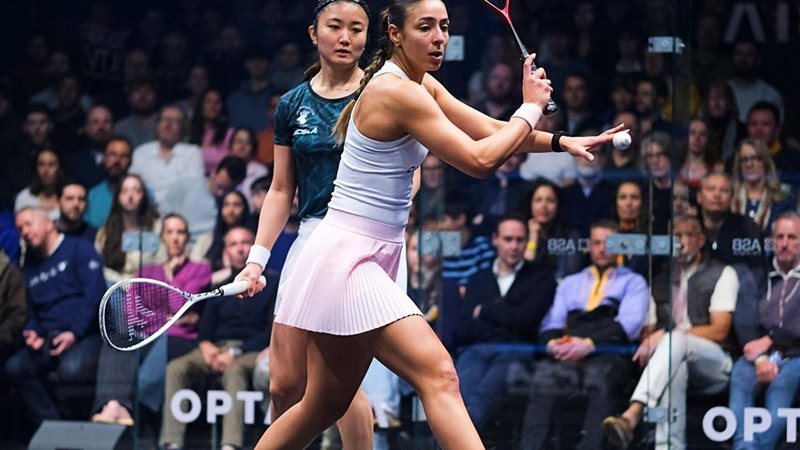 من مباراة هانيا الحمامي