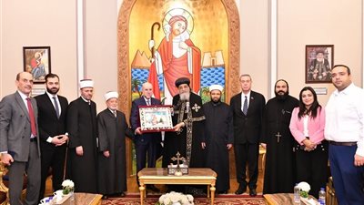 البابا تواضروس الثاني يستقبل قاضي قضاة فلسطين