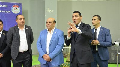 وزير الرياضة يلتقي أبطال منتخب مصر للووشو كونغ فو في إستاد القاهرة