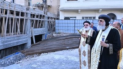 البابا تواضروس يتفقد موقع المركز الثقافي القبطي السكندري ويدعو بدعمه بكافة أنواع الدعم
